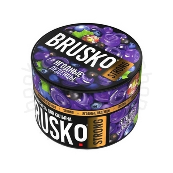 Бестабачная смесь для кальяна BRUSKO, 50 г, Ягодные леденцы, Strong