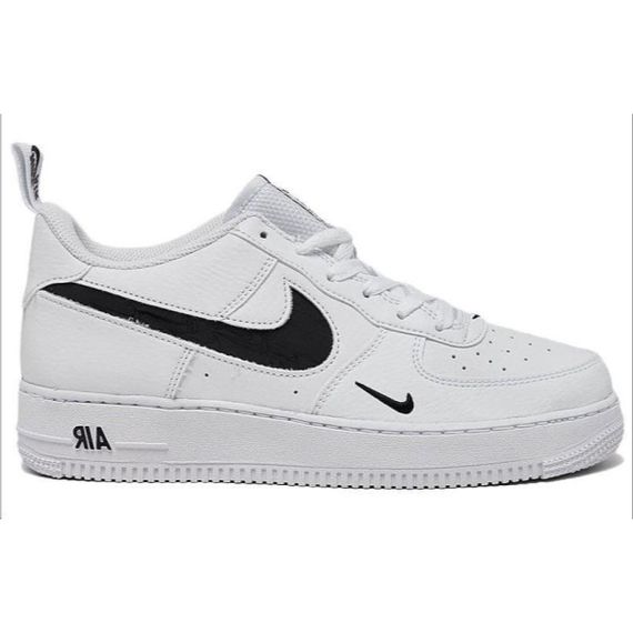 Nike Air FORCE 1 Дикий Детский Скейтборд Низки Белый Черный Юнисекс