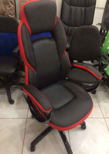 Кресло д/персонала СХ0990Н черно-красное