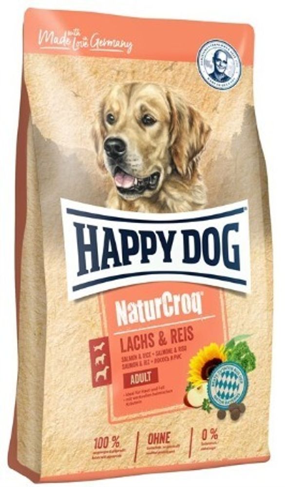 Happy Dog NaturCroq (лосось и рис)