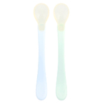 Green Sprouts, Silicone & Sprout Ware®, First Food Spoons, от 6 месяцев, Light Ealight, 2 упаковки
