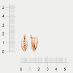 Серьги без вставок из розового золота 585 пробы для женщин (арт. АСд679-2807)