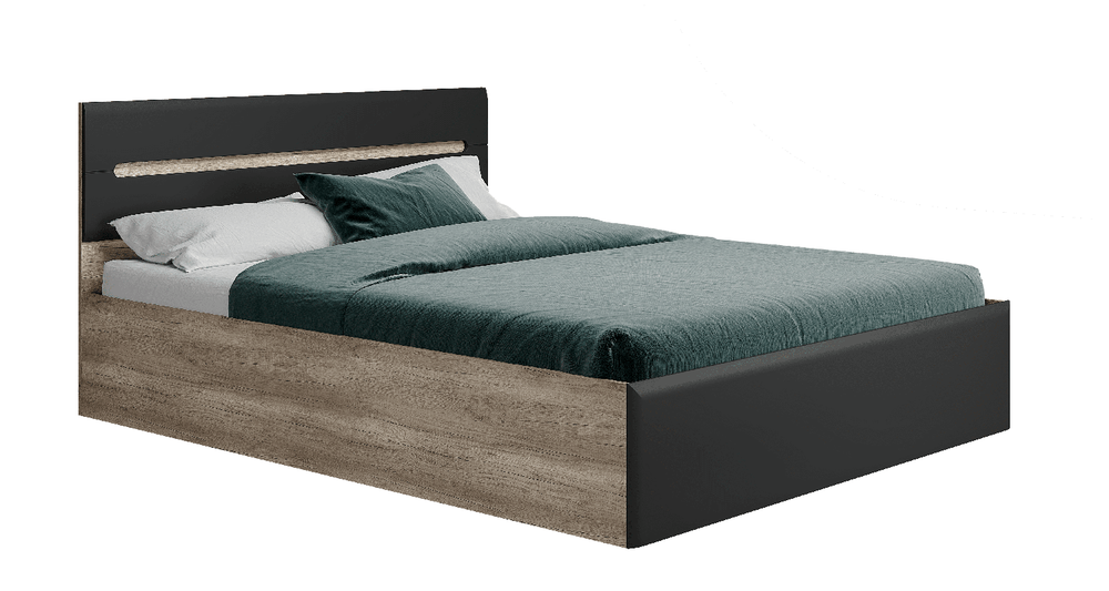 Кровать с настилом ДСП Наоми КР-11 160х200, графит