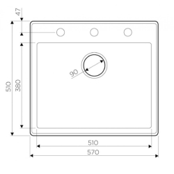 Кухонная мойка Omoikiri Tedori 57-BL
