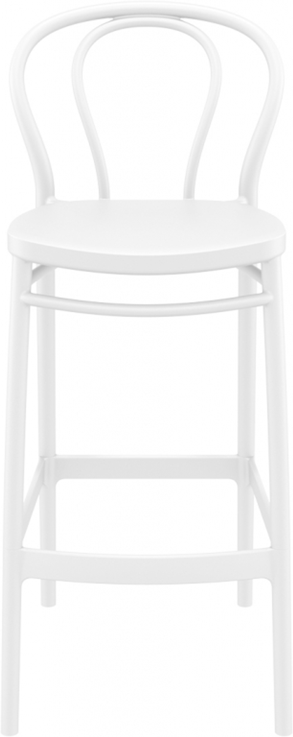 Стул пластиковый барный Siesta Contract Victor Bar 75, белый