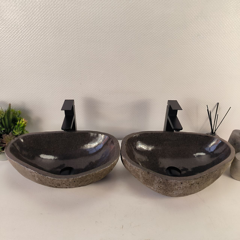 Раковина из речного камня ПАРА! RS-65485 49*33*15 0865