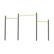 W320 Воркаут Перекладины разноуровневые для подтягивания из виса ZAVODSPORTA