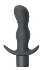 Серая анальная пробка с вибрацией Teaser - 12,5 см.