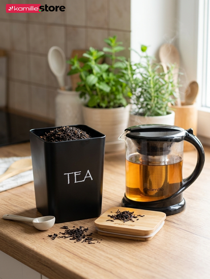 Набор кухонных емкостей 3 шт. 1000 мл. Kamille KM 1134B из бамбукового волокна с крышками