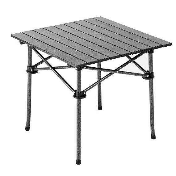 Стол складной 55x55x50см с отделом под посуду столешница алюминий (PR-MC-605) PR