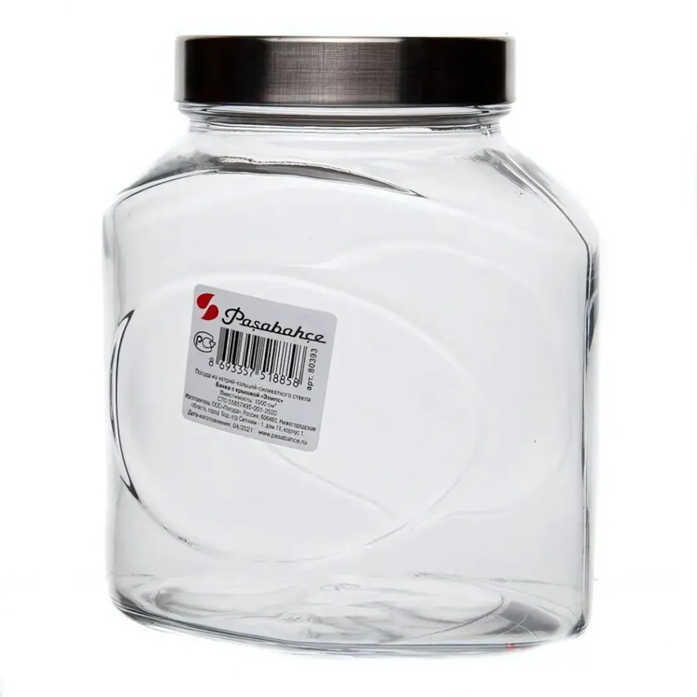 Банка для продуктов стеклянная 1000мл «Элипс» 80393SLB