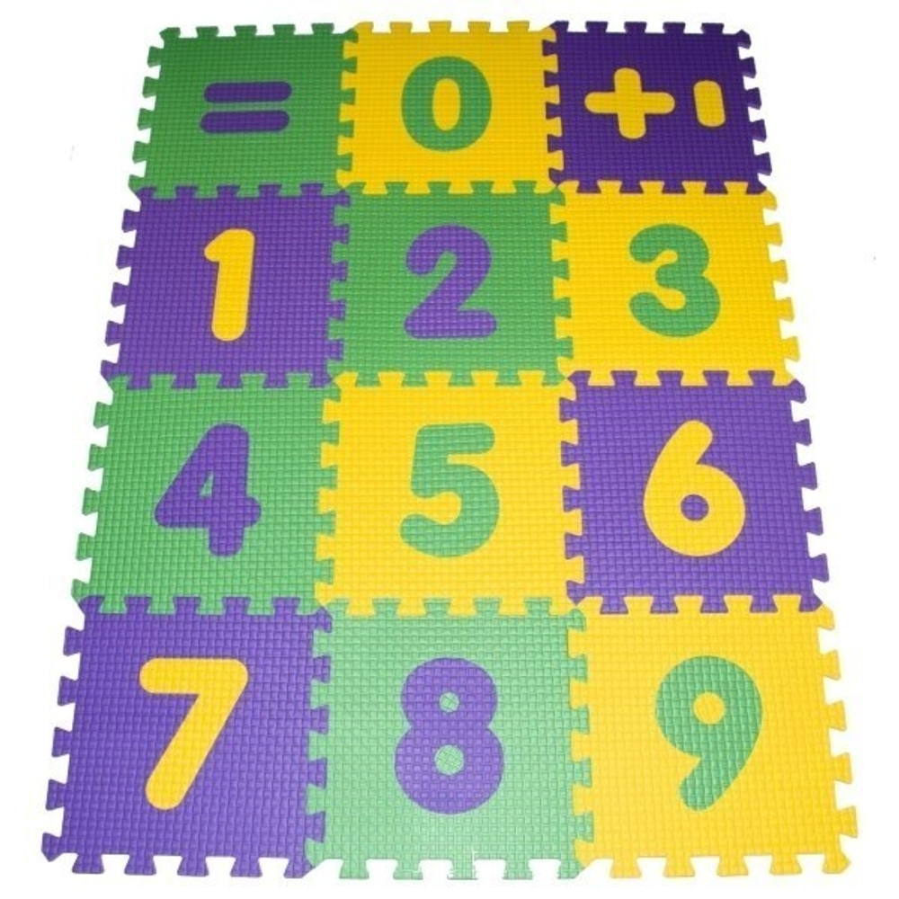Коврик-пазл BABYPUZZ (12 плит 33x33x1см, ~1,3кв.м./уп) Математика