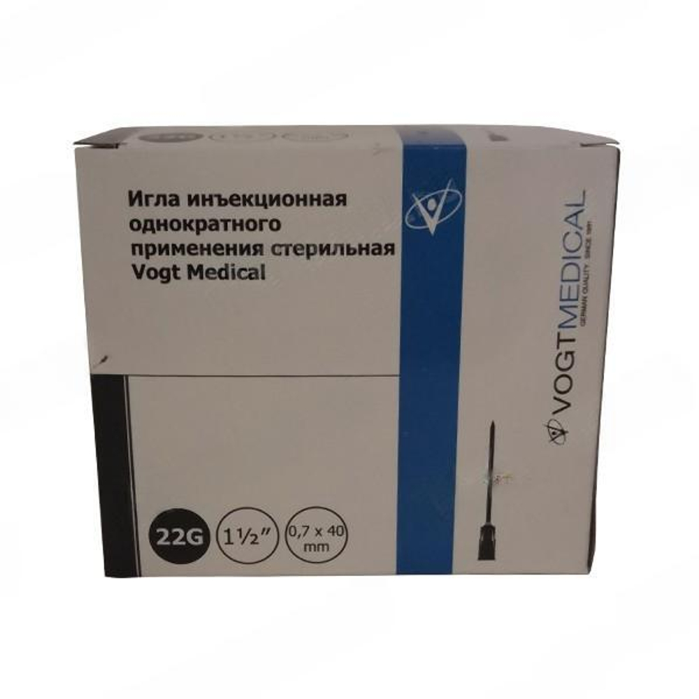 Игла инъекционная 22G (0,70х40) , VM уп.100 шт. Германия