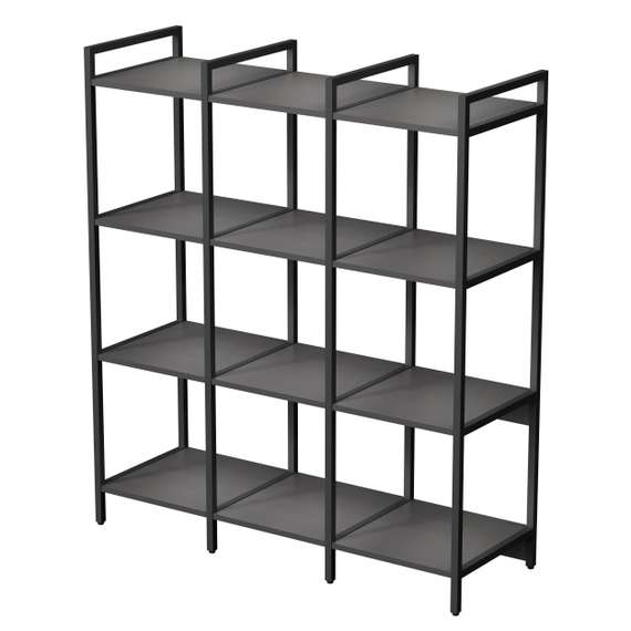 10ССТ.4.400 Стеллаж средний тройной 4 полки, узкий (1160*400*1328)