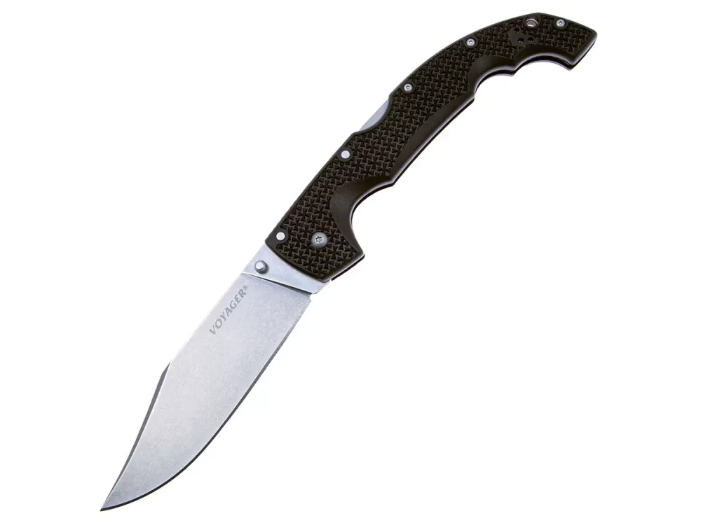 Нож складной Cold Steel Voyager XL Clip Point Plain, AUS10A, Griv-Ex (CS-29AXC)