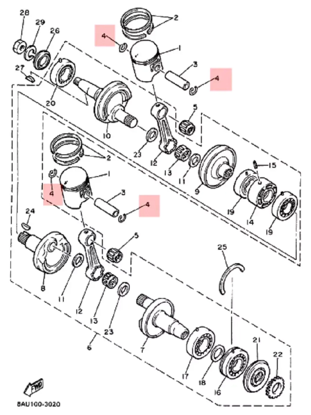 Стопорное кольцо Yamaha 934502105300