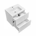 Комплект: Тумба под раковину Roca Pilar 60 подвесная, 2 ящика + раковина VICTORIA-N 600х460, белый (Z.RU93.1.044.6)