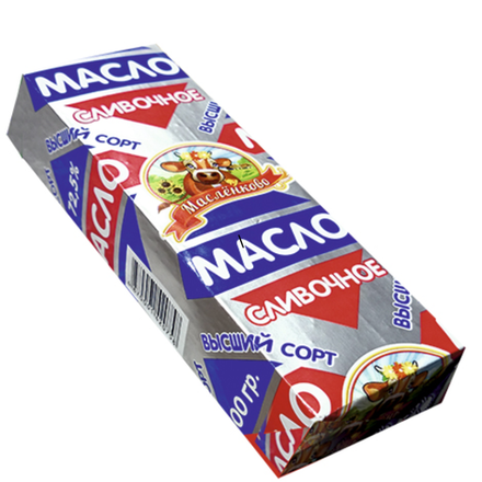 Масло сливочное 72,5%  Маслёнково 400 гр
