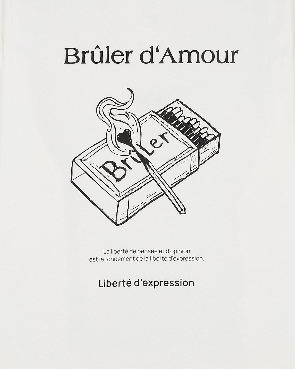 Футболка Bruler d'Amour Matches белая