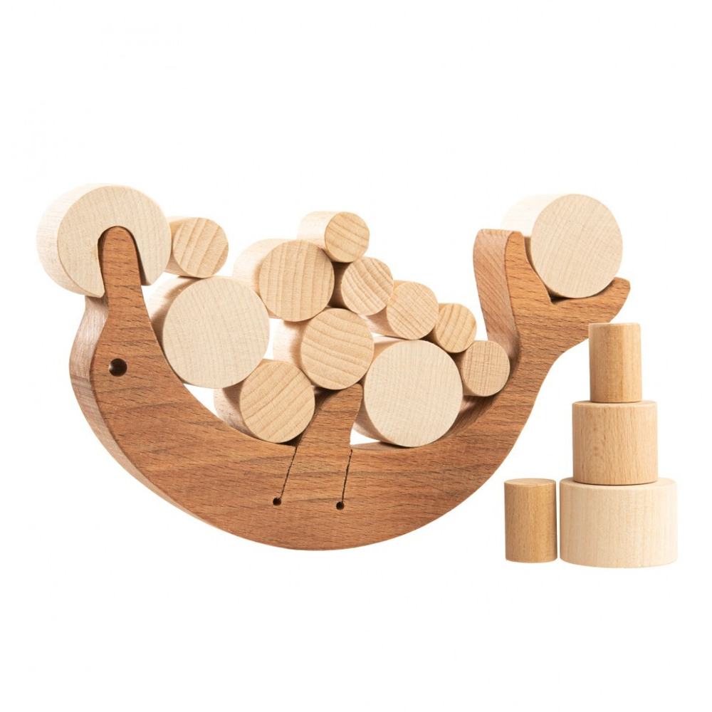 Деревянный балансир Дельфин Леснушки