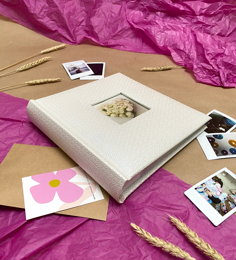 Фотоальбом Делюкс на 200 фото 10х15 см, бум. листы , книж. переплет свадебный ethno east