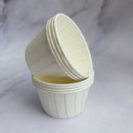 Формы бумажные с ламинацией «Маффин» 50х40 мм (Белый) 50 шт