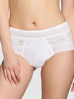Высокие кружевные трусики Magic Band (Размер: XL) (Цвет: белый)