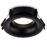 Светильник встраиваемый, черный, D98xH40мм, под лампу GU10, IP20