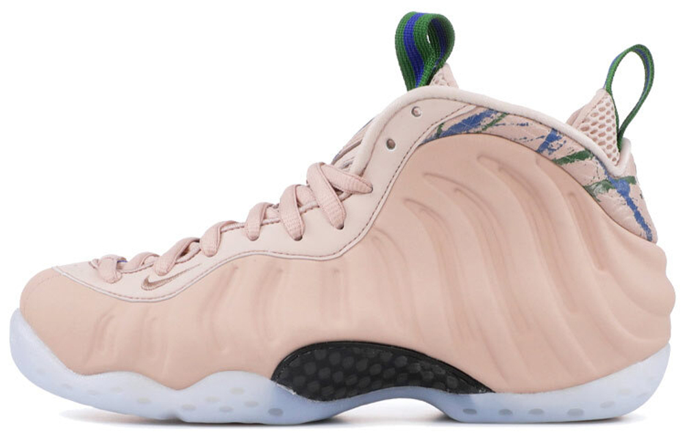 Nike Foamposite One particle beige milk tea spray wear high help retro basketball shoes women pink