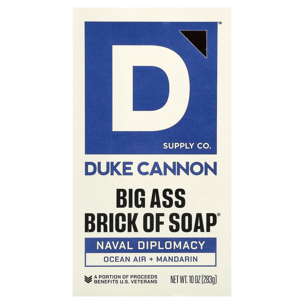 Duke Cannon Supply Co., Big Brick Of Bar, мыло, военно-морская дипломатия, 283 г (10 унций)