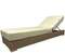 Шезлонг с матрасом Mantera, бежевый, светло-бежевый