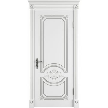 Межкомнатная белая дверь с патиной 36 от производителя Vinchelli с установкой