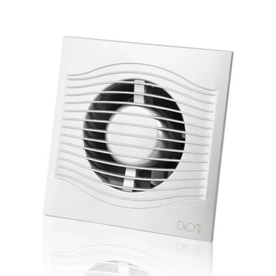 Вентилятор вытяжной настен, Эра, d100 мм, 7.8 Вт, 90 м3/ч, обр.клап, сер мет, Slim 4C Gray metal