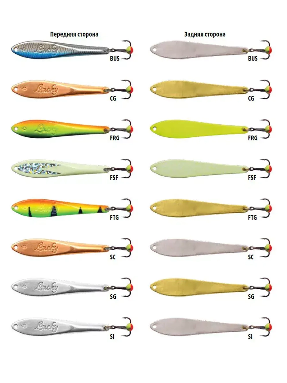 Блесна вертикальная Lucky WLU070005FRG 1 штука