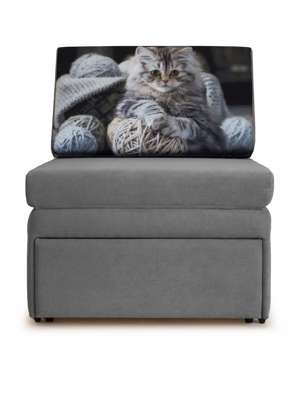 Кресло-кровать "Миник" 70 см, купон Котенок в клубках