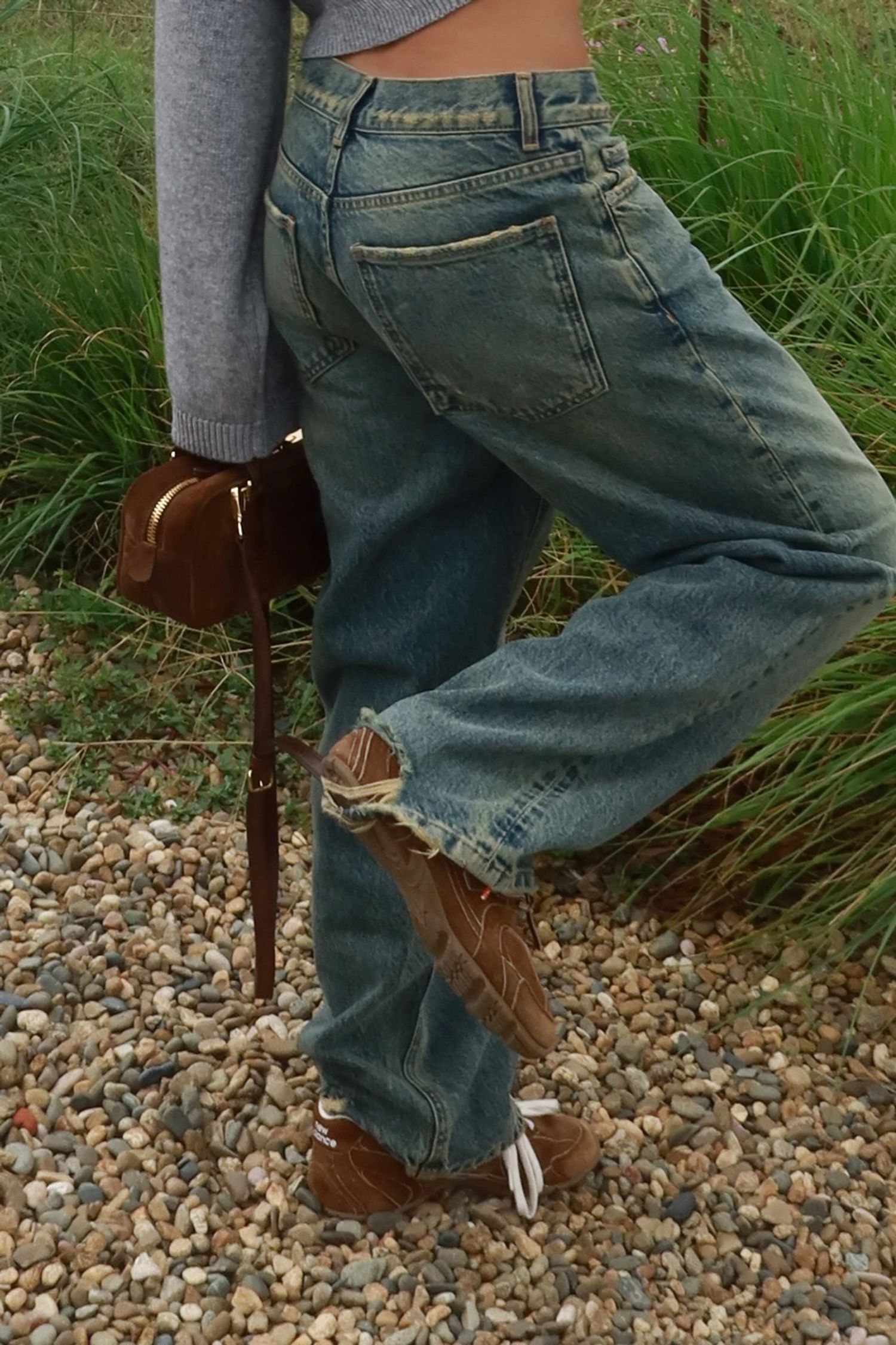 vintage jeans, green