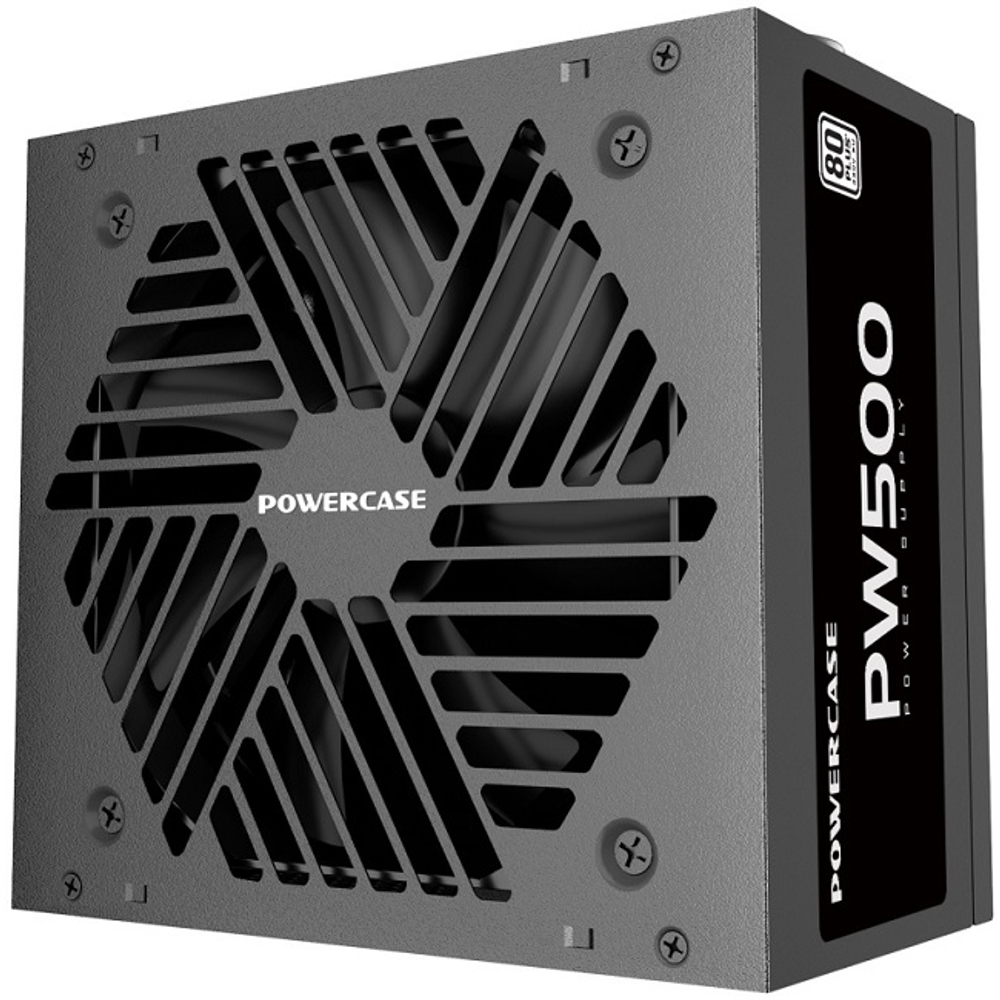 Блок питания PowerCase 500W PW500 Black, 120 мм, 80 PLUS Standard (PS-500W-DC)
