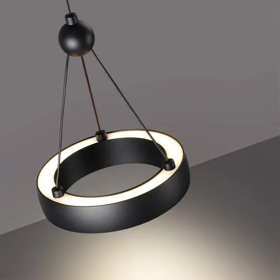 359396 OVER NT24 278 черный Светильник подвесной светодиодный, длина провода 2м IP20 LED 12W вниз/5W вверх 220V 1360Лм 3000K TURN