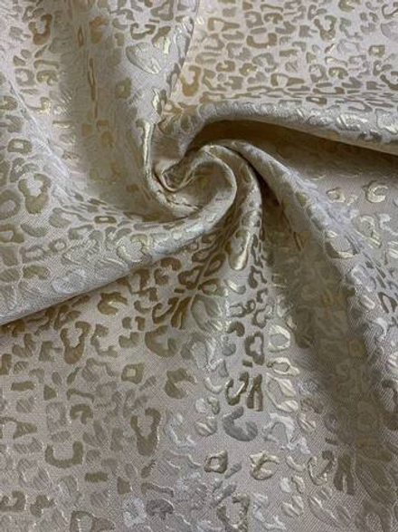 Костюмная жаккард, крем люрекс золото FC#104