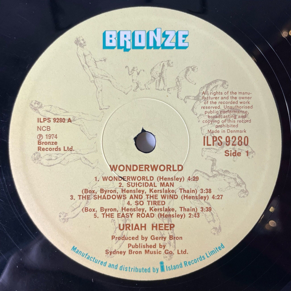 Винтажная виниловая пластинка LP Uriah Heep Wonderworld (Дания 1974)