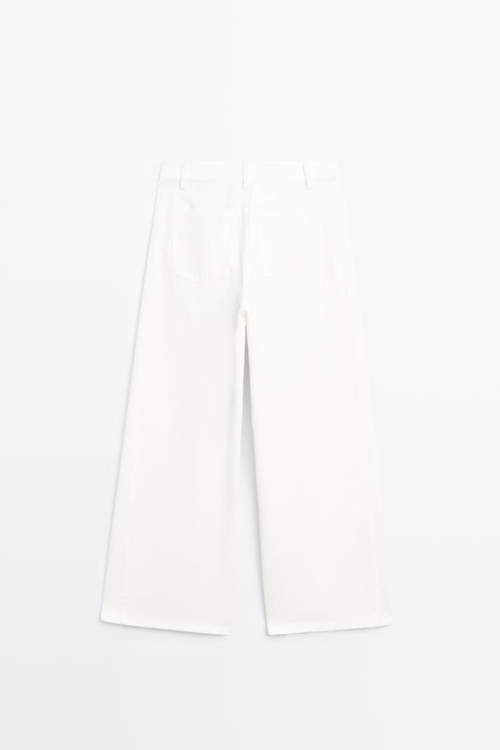 Massimo Dutti Свободные джинсы с широкими штанинами, белый