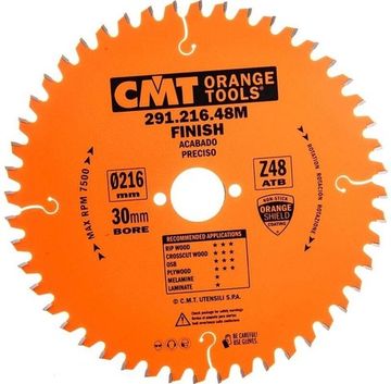 Диск пильный по дереву (216х30х1,8/2,8 мм; Z48) CMT 291.216.48M