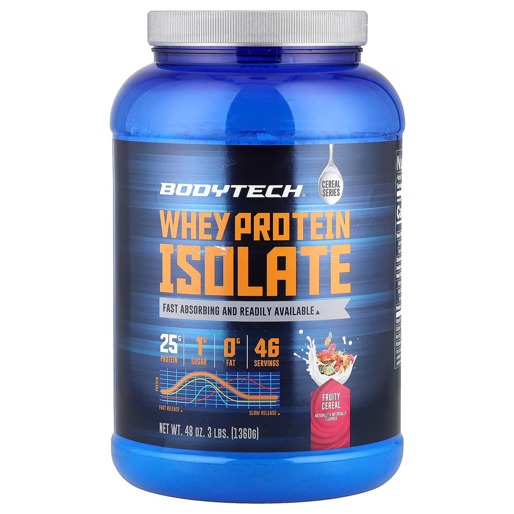 BodyTech, Изолят сывороточного протеина, фруктовые хлопья, 1360 г (3 фунта)