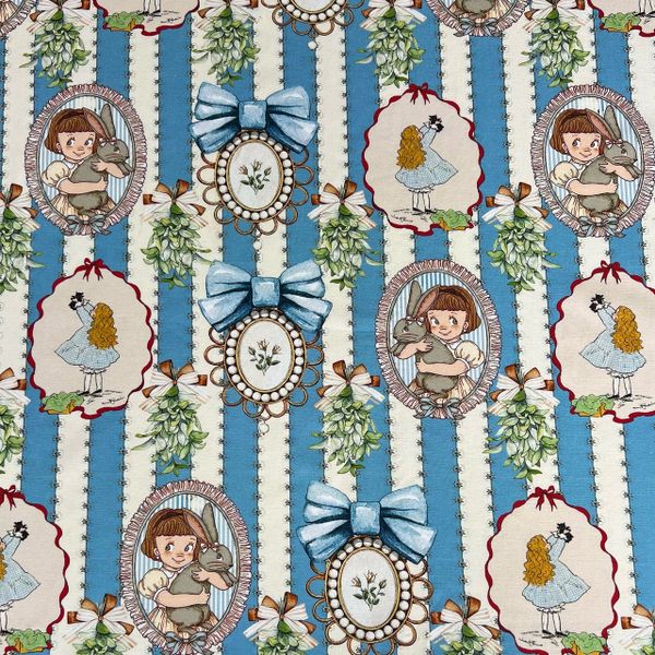 КУПОН 29 /110 см. ДЕВОЧКА И КРОЛИК - 100% хлопок Handmade Fabrics 1