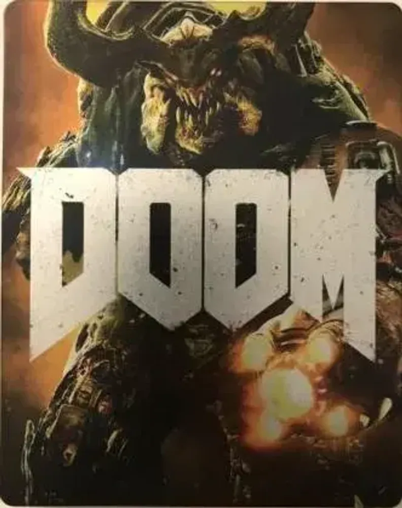 Видеоигра DOOM Steelbook Cyberdemon (БЕЗ ИГРЫ) (PS4) USED Б/У