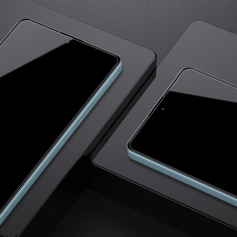 Защитное стекло с отверстием под фронтальную камеру для Xiaomi Redmi Note 13 Pro 4G и Poco M6 Pro 4G, тонкие черные рамками и олеофобное покрытие, G-Rhino