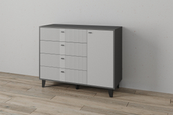 Комод Катрин-13, Графит, Светло-серый
