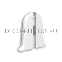 Заглушки плинтуса IDEAL Классик 55 мм. 1 пара белый матовый 001
