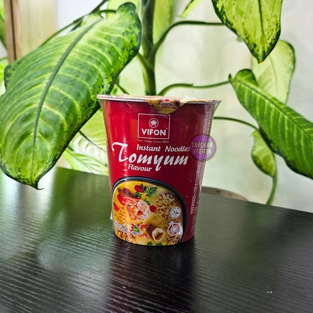 Пшеничная лапша VINFOR со вкусом Том Ям стакан 60 гр