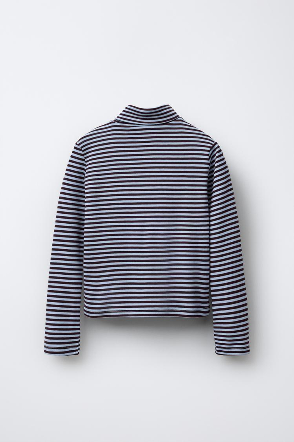 ZARA Х BENSIMON® ФУТБОЛКА С ВЫСОКИМ ВОРОТНИКОМ, НЕБЕСНО-ГОЛУБОЙ